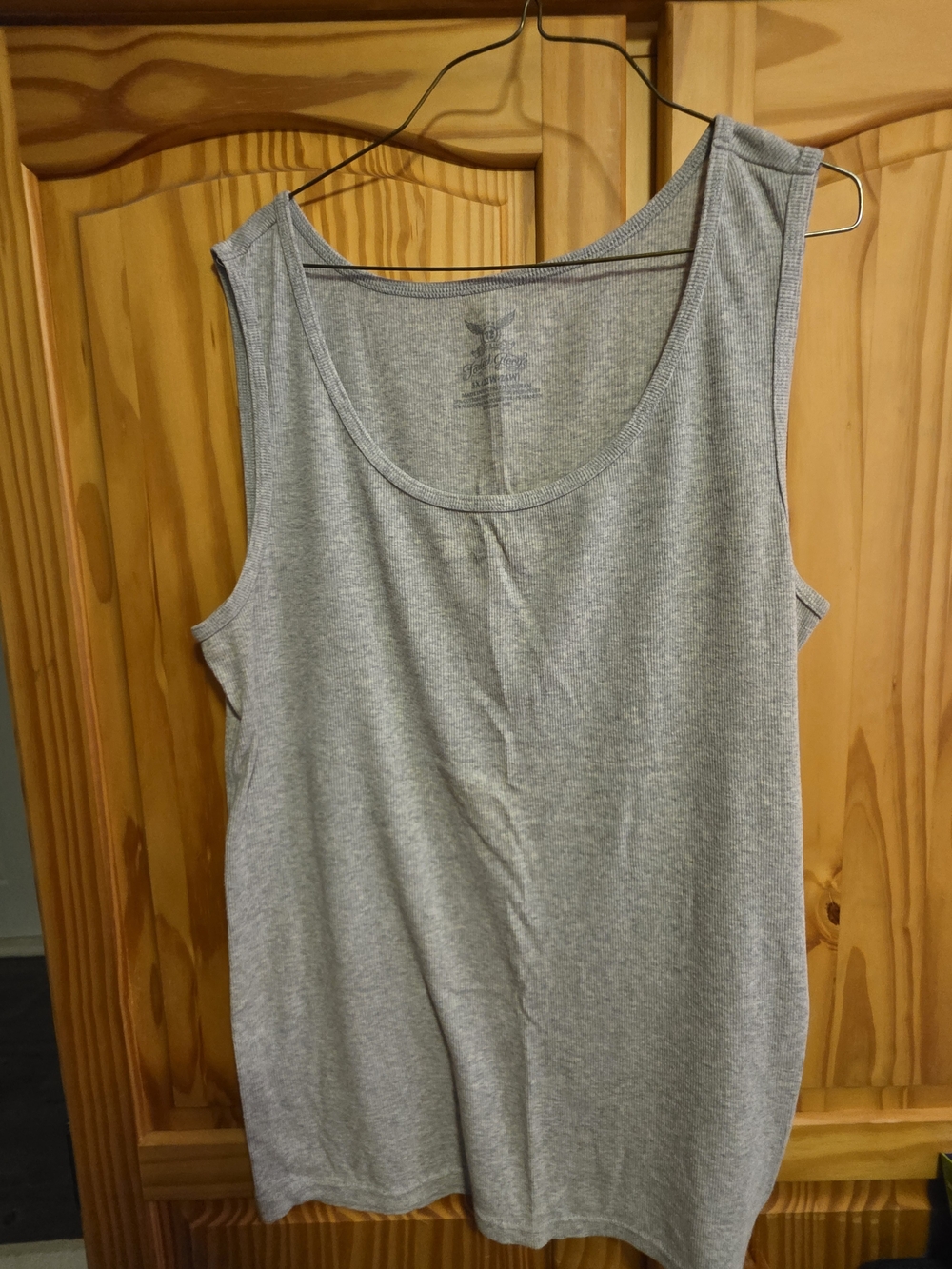 Faded Glory Light Gray Scoop Neck Tank Top